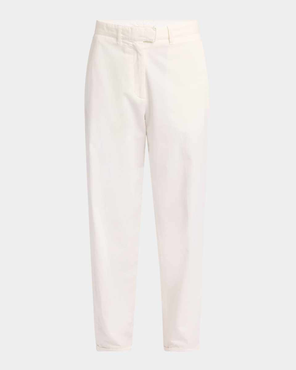 Neriah Cotton-Cashmere Straight-Leg Pants